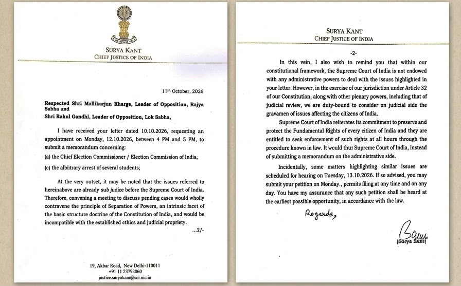 Congress Hruaitute’n Mimala Hmuh An Dilna Chief Justice of India-in A Hnawl, Kalphung pangngaiin Courta Kal zawk turin ti.